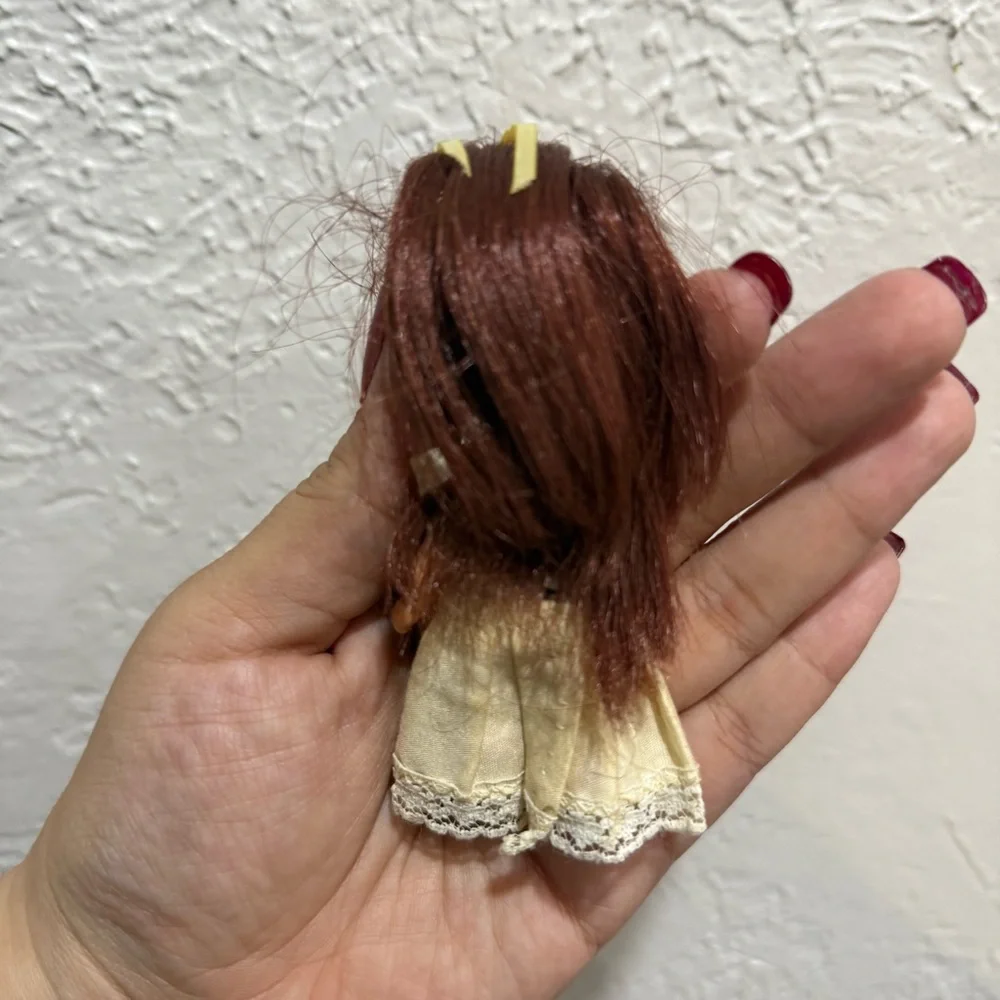 1965 & 1967 Vintage Mattel's Little Kiddle Dolls lot of 2  brown eyes cat eye